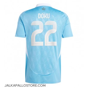Belgia Jeremy Doku #22 Vieraspaita EM-Kisat 2024 Lyhythihainen